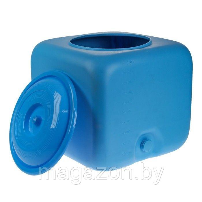 Бак для душа Альтернатива 100л с пластиковым краном и лейкой, темно-синий - фото 4 - id-p166789383