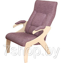 Кресло Мебелик Монти ткань лиловый, каркас дуб шампань