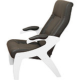 Кресло Мебелик Монти экокожа черный, каркас белый, фото 2