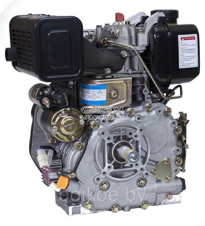 Двигатель дизельный Lifan C178FD (6 л.с., шпонка 25 мм, электростартер) - фото 2 - id-p166791186