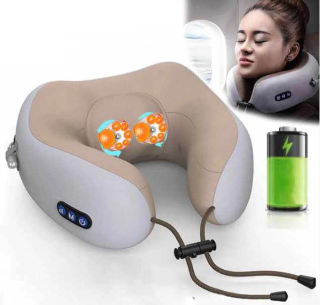 Шейный массажер подушка для шеи U-SHAPED MASSGE PILLOW