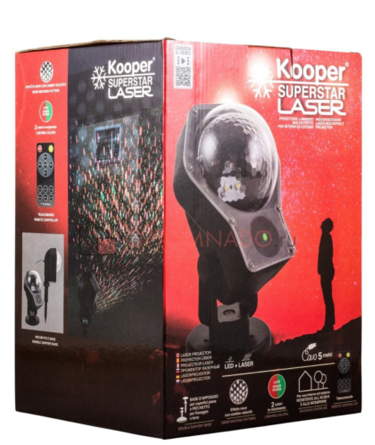 Лазерный проектор Kooper SUPERSTAR LASER, зеленый лазер - фото 4 - id-p107881245