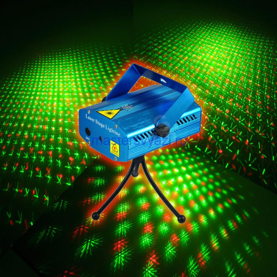Галографический лазерный проектор Mini Laser Stage Laser Lighting - фото 3 - id-p166793114
