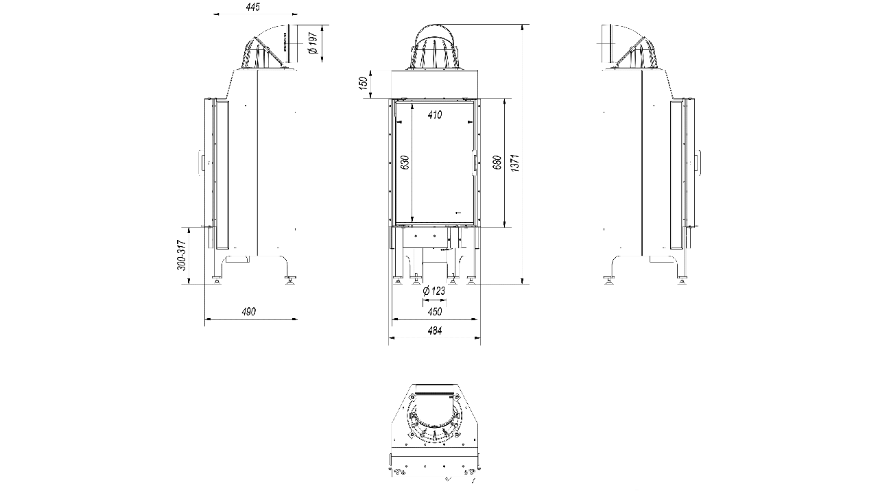 Каминная топка Kratki Nadia 9 - фото 5 - id-p166793618