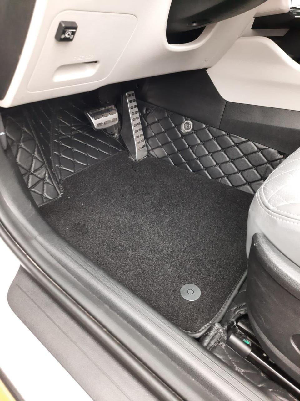Lexus RX 2016- Ковры Салон+Багажник Эко-кожа (цвет Черный шов Черный) Coolpar 5D LUX - фото 7 - id-p166795123