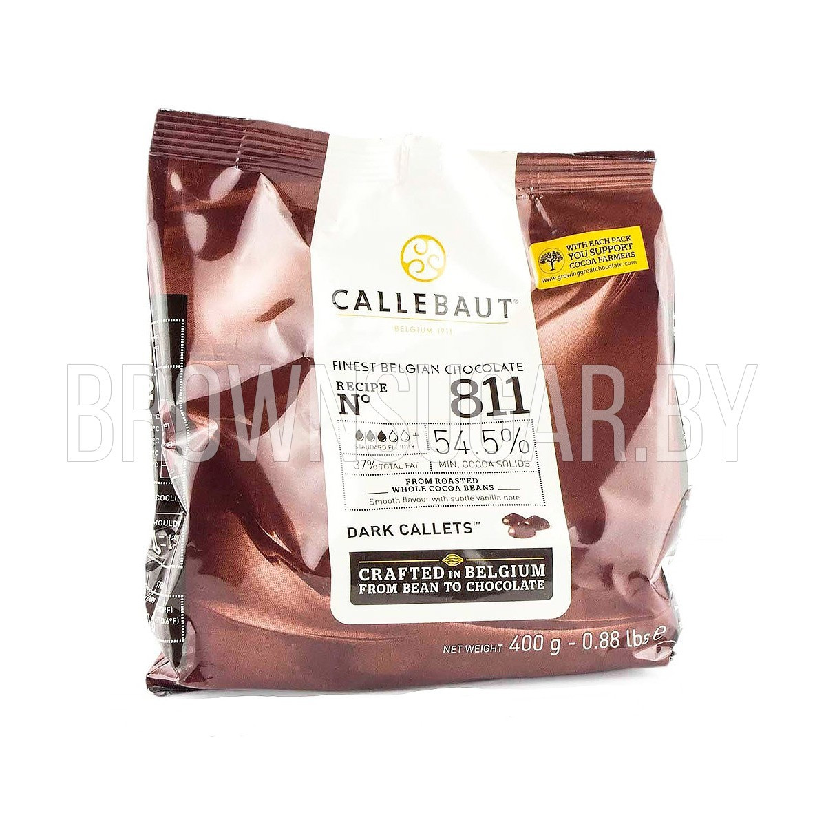 Шоколад темный Callebaut 54,5% (Бельгия, каллеты, 400 гр) - фото 1 - id-p166795646