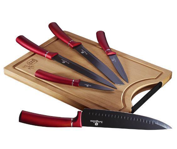 BH-2552 Burgundy Metallic Line Набор ножей 6пр. BERLINGER HAUS