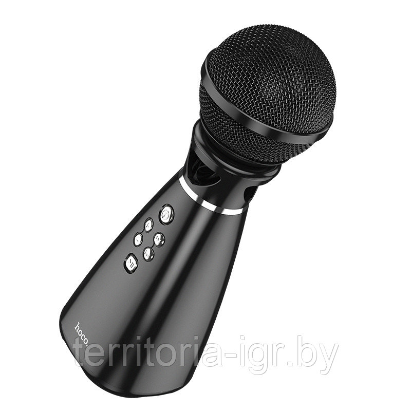 Караоке-микрофон Bluetooth BK6 черный Hoco - фото 2 - id-p166840991
