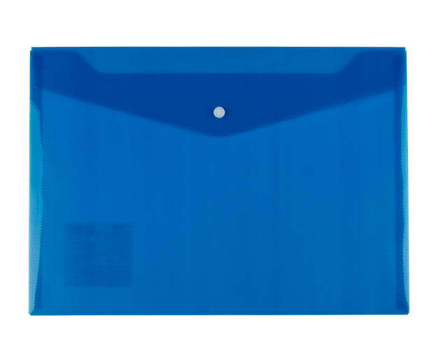 Папка-конверт с кнопкой А4 синяя 0,18 мм - фото 1 - id-p166843263