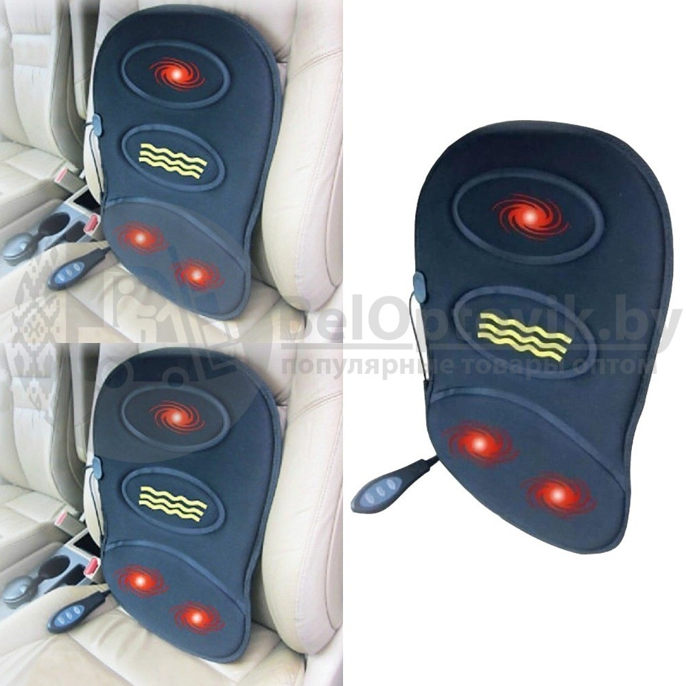 Массажная накидка для автомобиля и офиса с прогревом Robotic Cushion Massage HL-802 - фото 5 - id-p166851705