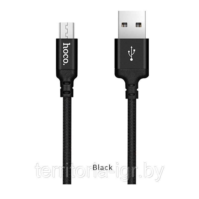 Дата-кабель X14 Times speed Micro USB 1м. черный Hoco