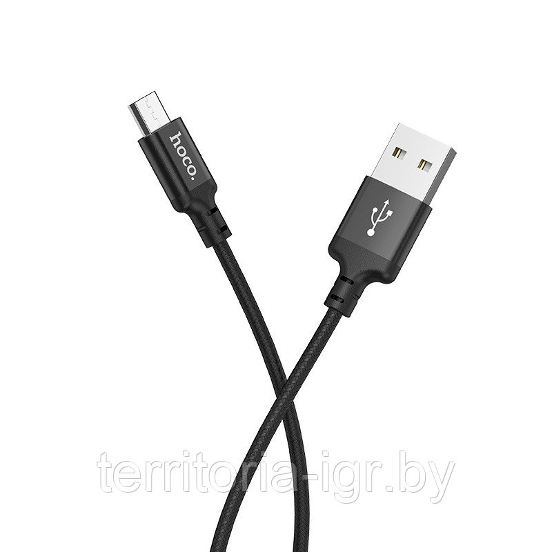 Дата-кабель X14 Times speed Micro USB 1м. черный Hoco - фото 3 - id-p166855475