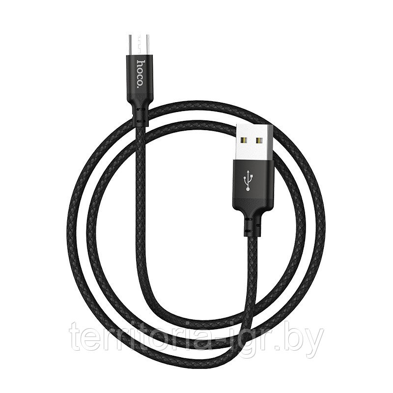 Дата-кабель X14 Times speed Micro USB 1м. черный Hoco - фото 4 - id-p166855475