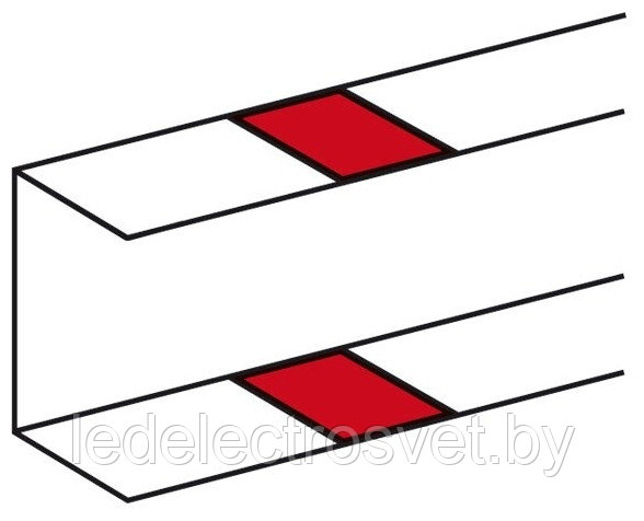 Накладка на стык корпуса кабель-канала 35x80(65) защелкивающаяся