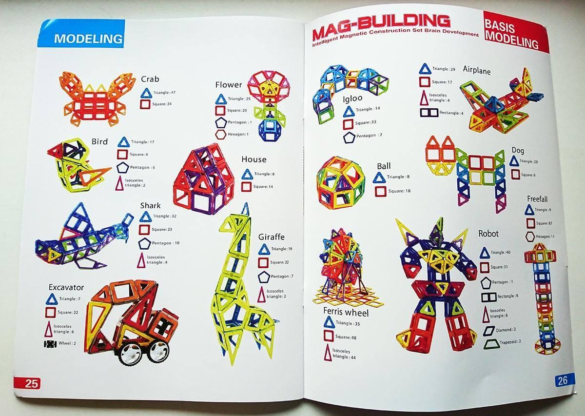 Детский магнитный объемный конструктор Mag-Building 138 деталей маг билдинг для детей - фото 3 - id-p166874191