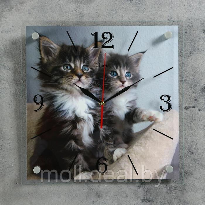 Часы настенные "котята" 35х35 см
