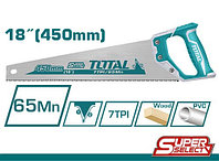 Ножовка по дереву 400mm/16" 0.9mm, 7TPI, сталь 65Mn TOTAL THT55400