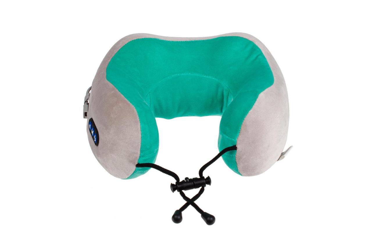 Дорожная подушка-подголовник для шеи с завязками Зеленый - фото 2 - id-p166874335