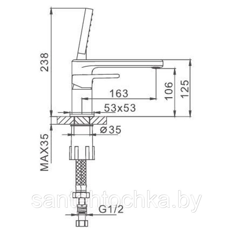 Смеситель для ванны FRAP F1160 (врезной на борт ванный) - фото 2 - id-p166875042