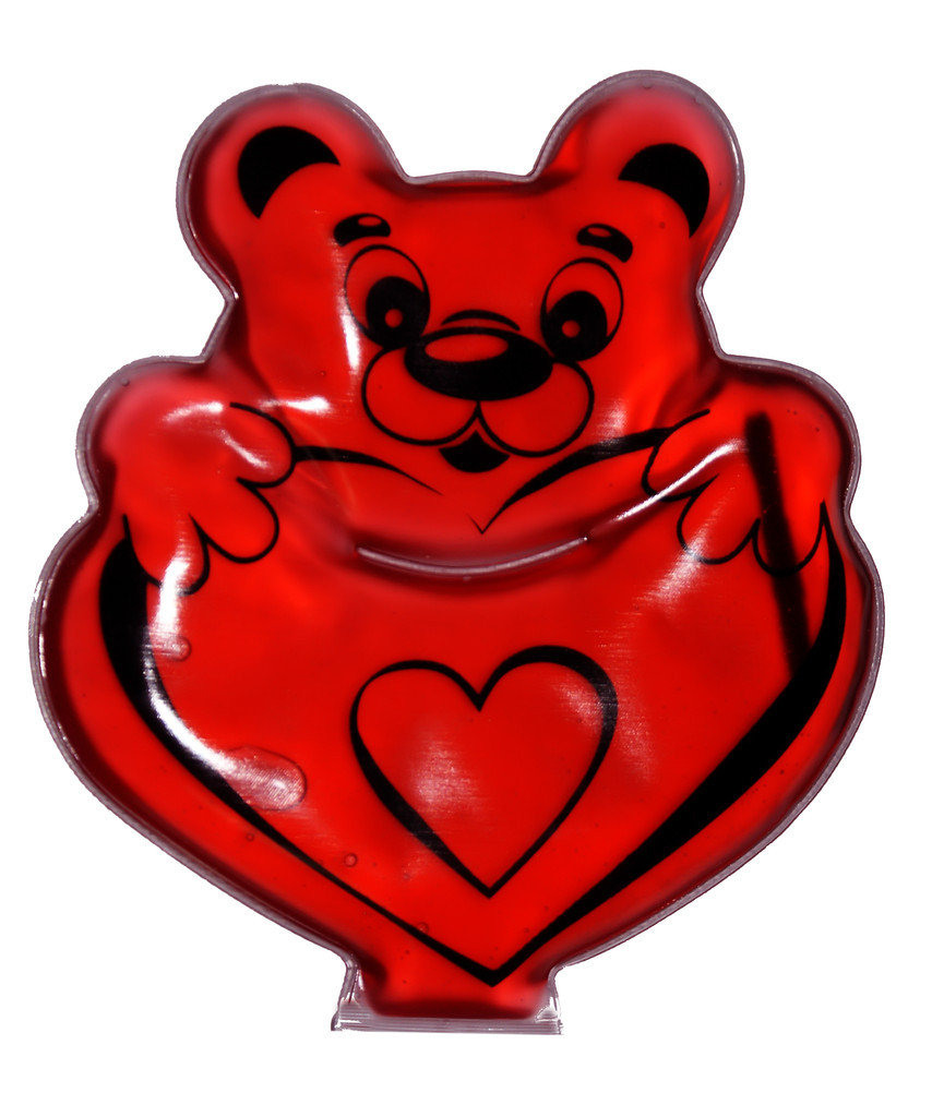 Грелка Мишка с сердцем фигурная солевая - фото 1 - id-p166877619