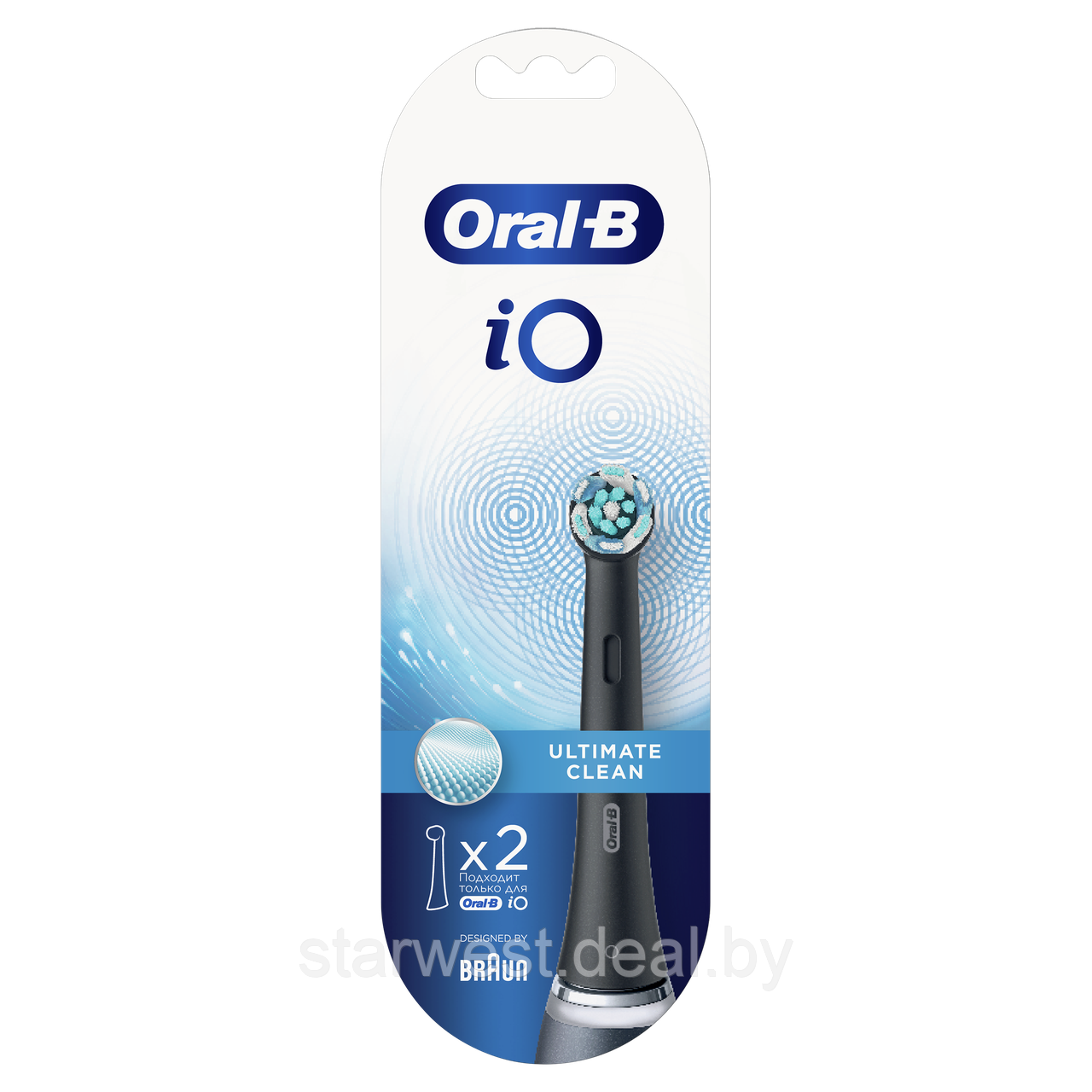 Oral-B Braun iO Series Ultimate Clean Black 2 шт. Насадки для электрических зубных щеток - фото 2 - id-p166563444
