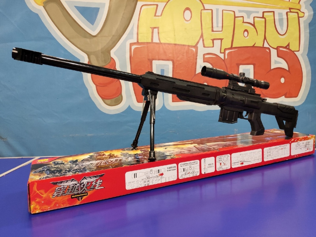 Детская Снайперская пневматическая винтовка NО.3188 с дульным тормозом (100 см) - фото 2 - id-p166894006