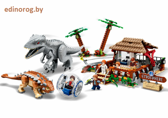 Конструктор Dinosaur World Индоминус-рекс против анкилозавра 566 дет