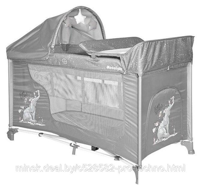 Манеж-кровать Lorelli Moonlight Rocker 2 (grey)