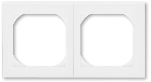 Рамка ABB Levit 2 поста 55х55 для механизмов BJE белый / белый (для терморегуляторов)