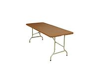 Стол Calviano складной, пластиковый 183 см (ротанг)