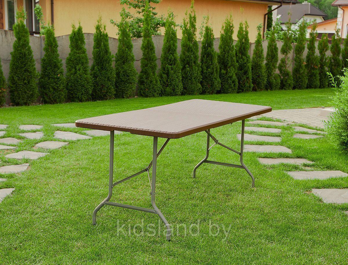 Набор складной садовой мебели CALVIANO (стол и 6 стульев, ротанг) - фото 5 - id-p166916887