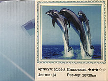 Алмазная мозаика «дельфины» 20*30