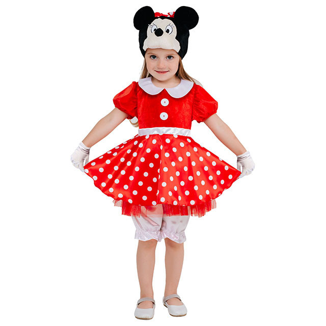 Детский карнавальный костюм Disney Минни Маус 9013 к-21 / Пуговка для девочки рост 104 см - фото 1 - id-p166919481