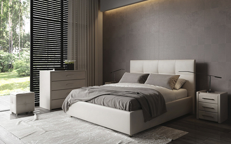 Кровать с мягким изголовьем Неаполь - фото 1 - id-p65434382
