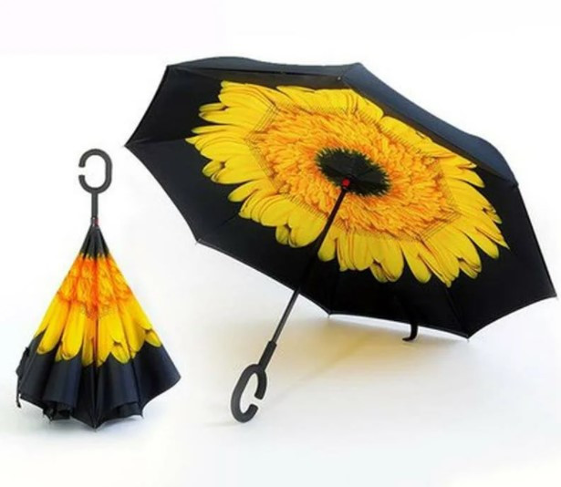 Зонт-наоборот Антизонт Зонт-наоборот желтый цветок