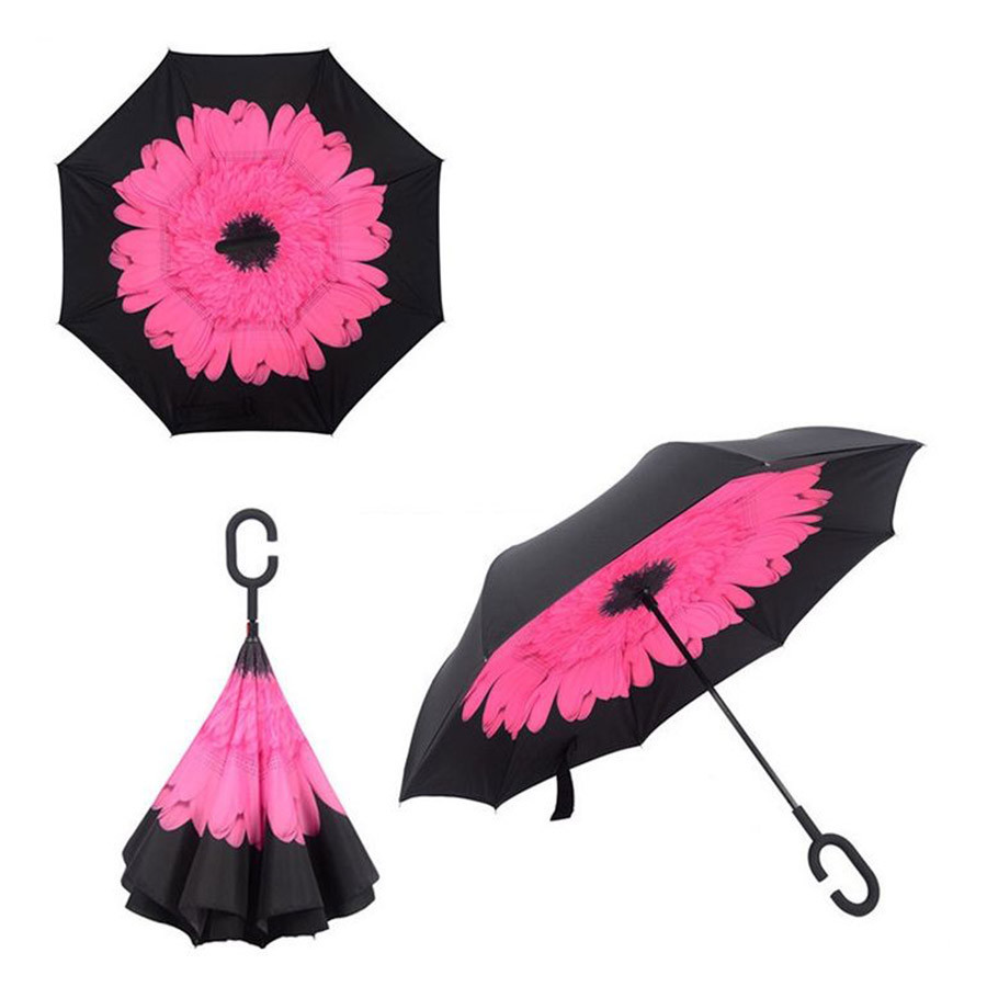 Зонт-наоборот Антизонт Зонт-наоборот розовый цветок - фото 1 - id-p166920448