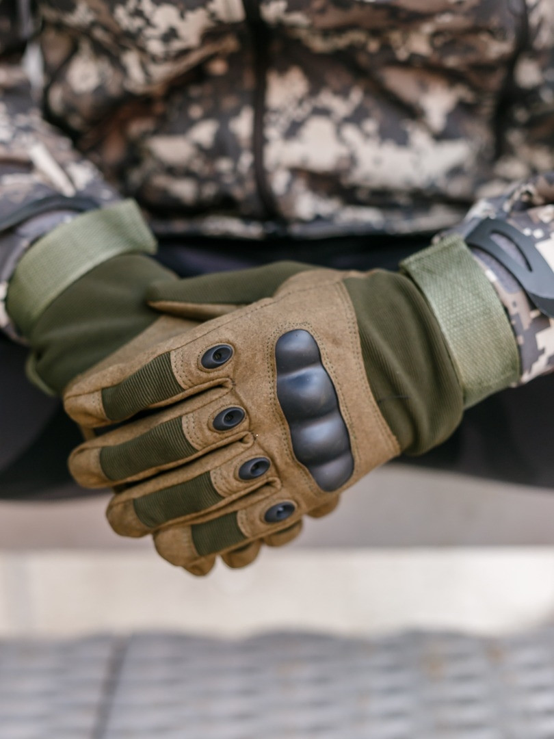 Перчатки Tactical PRO со вставкой (оlive). Размер XXL. - фото 6 - id-p166923670