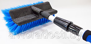 Щетка для мытья автомобиля (алюминиевая телескопическая ручка (100-170 см.) с краном подачи воды)