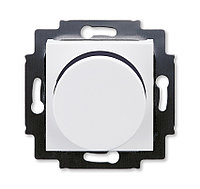 Светорегулятор ABB Levit поворотно-нажимной 60-600 Вт R белый / дымчатый чёрный