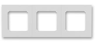 Рамка ABB Levit 3 поста серый / белый