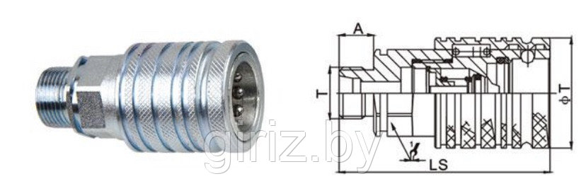 Корпус муфты разрывной М14*1,5 (мама, нар.р)