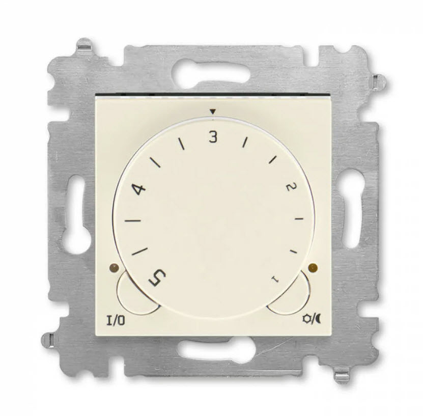 Терморегулятор ABB Levit с поворотной ручкой 16А слоновая кость / белый 16A (без датчика 3292U-A90100)