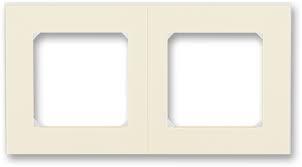 Рамка ABB Levit 2 поста слоновая кость / белый