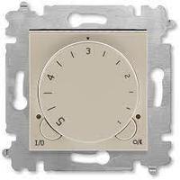 Терморегулятор ABB Levit с поворотной ручкой 16А макиато / белый 16A (без датчика 3292U-A90100)