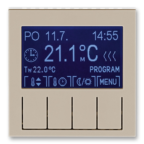 Терморегулятор ABB Levit программируемый макиато / белый (без датчика 3292U-A90100 и реле 3292U-A00003)