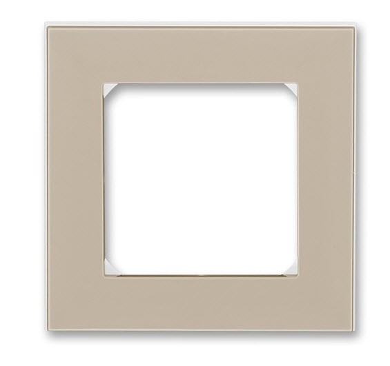 Рамка ABB Levit 1 пост макиато / белый