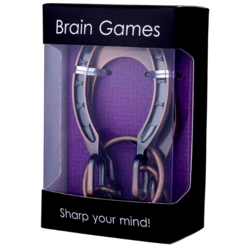 Металлическая головоломка Подкова Brain Games, фото 1