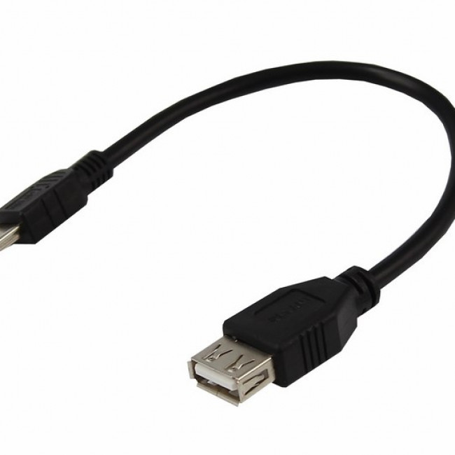 Шнур  mini USB (male) - USB-A (female)  0.2 метра  REXANT