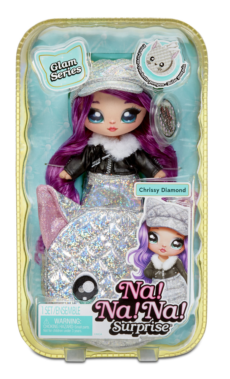 Мягкая кукла Na Na Na Surprise Крисси Даймонд Фиолетовая серии Glam 575344 - фото 2 - id-p166946983