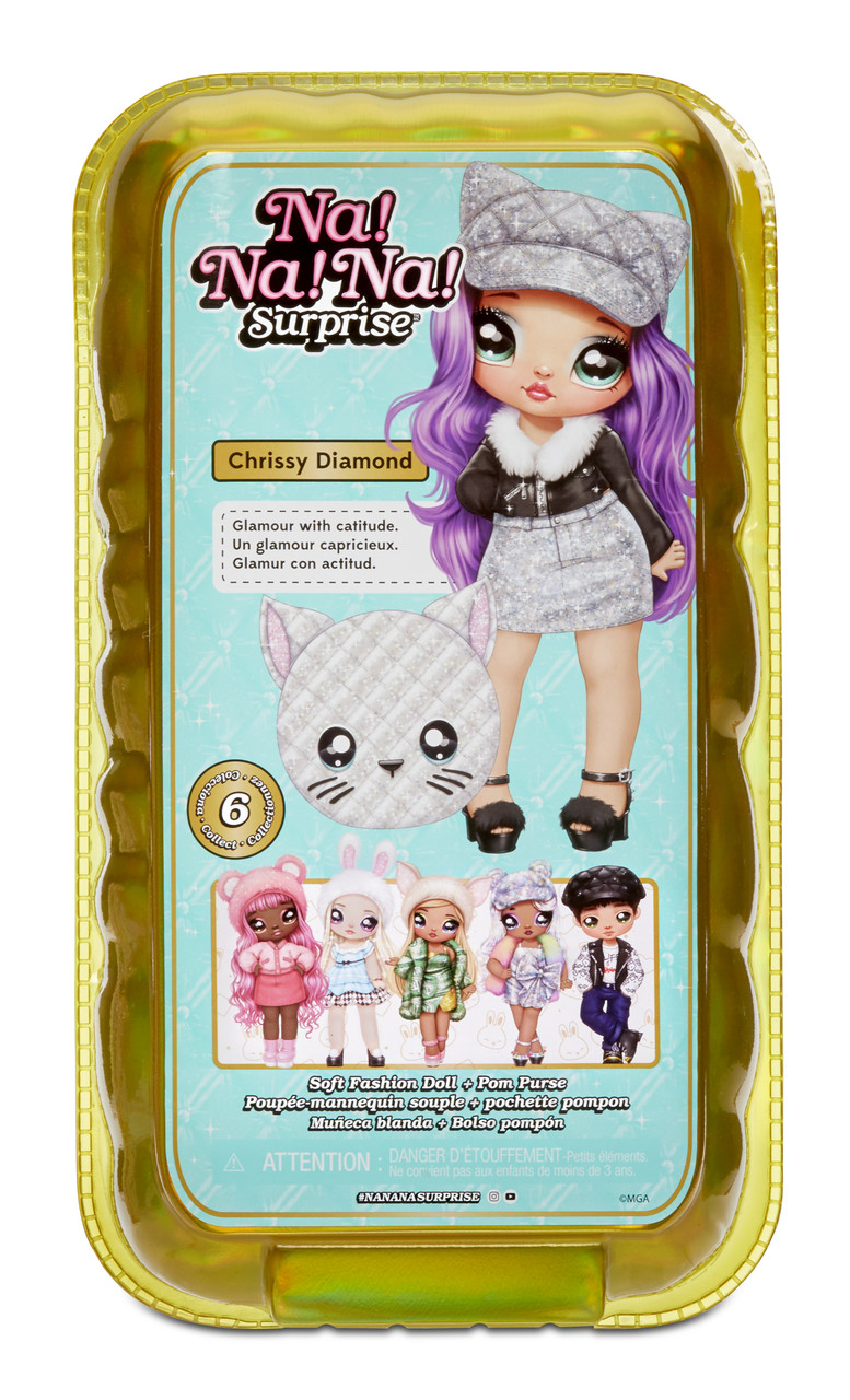 Мягкая кукла Na Na Na Surprise Крисси Даймонд Фиолетовая серии Glam 575344 - фото 5 - id-p166946983